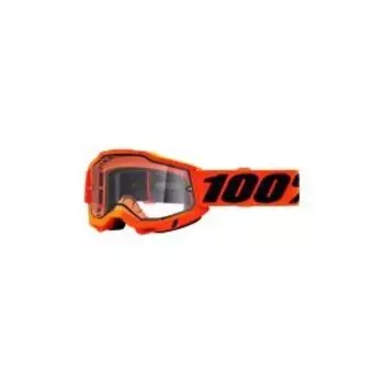 Веломаска 100% Accuri 2 Enduro, Goggle Neon Orange / Clear Dual Lens, 50015-00004