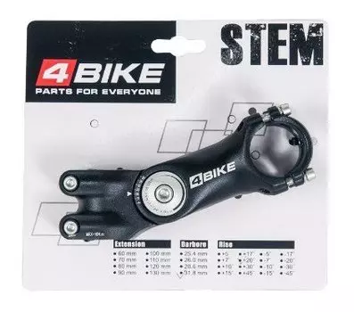 Вынос руля велосипедный 4BIKE TDS-D299N, алюминий, длина 105, угол 0-60°, диаметр 31.8 мм, ARV000167