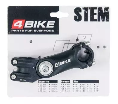 Вынос руля велосипедный 4BIKE TDS-D299N, алюминий, длина 105, угол 0-60°, диаметр 25.4 мм, ARV-ST-D299N-1056025B