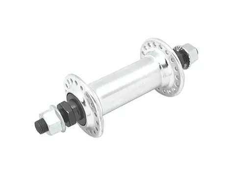 Велосипедная втулка JOY TECH, передняя, 36Н, на гайках, серебрянная, JY-733