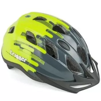 Велошлем подростковый AUTHOR с сеточкой Trigger 175 Grey INMOLD, серо-желтый, 8-9090017