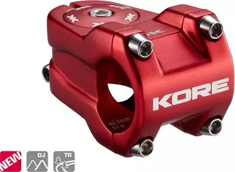 Вынос велосипедный Kore Rivera, 42.5x31.8 мм, шток 1-1/8 дюйма, алюминий, красный, 182 г, KSTNKRVR0425PRAT