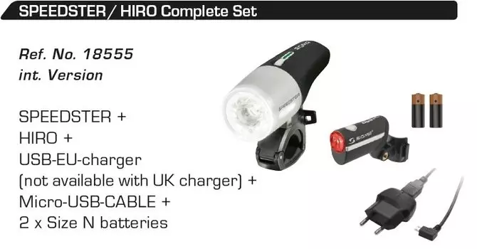 Комплект фар SIGMA, фары SPEEDSTER и HIRO, 18555