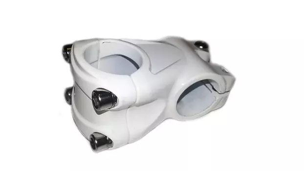 Вынос велосипедный внешний DOWNHILL, нерегулируемый, 1 1/8" 45мм/+10`, д/руля 31,8мм, алюминий, белый, 6-6161185