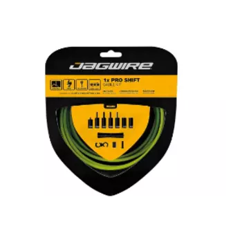 Рубашки и тросики велосипедные Jagwire Pro Shift Kit 1X Organic, переключения, Green, PCK552
