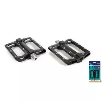 Педали HOGGER PLATFORM алюминиевые, 110x105мм, резьба 9/16", со сменными шипами, промподшипники, черные, PDHG882SSBBK