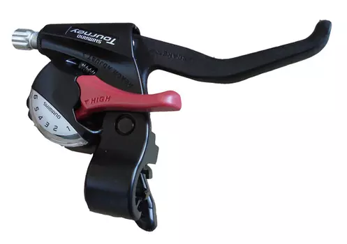 Шифтер/Тормозная ручка для велосипеда Shimano Tourney EF40 правая 6ск трос 2050мм, ASTEF402R6ALN