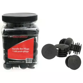 Заглушки руля Lizard Skins Bar Plugs Jar, черный, PLUDS100