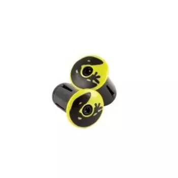 Заглушки руля Lizard Skins Packaged DSP Bar Tape Plugs Neon Yellow, PLUGS182