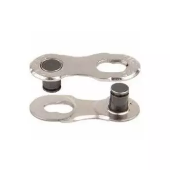 Замок цепи велосипедный KMC CL571, не съёмный, для цепей Z51, Z72, Z82, Z92, серебристый, 570039