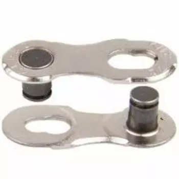 Замок цепи велосипедный KMC CL571, не съёмный, для цепей Z51, Z72, Z82, Z92, серебристый, 570039