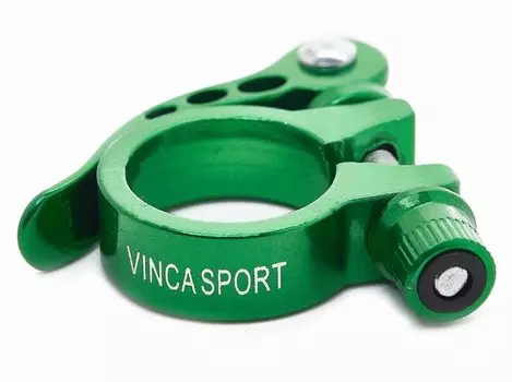 Зажим подседельного штыря Vinca Sport, диаметр - 34.90мм зеленый, VC 12-2 green