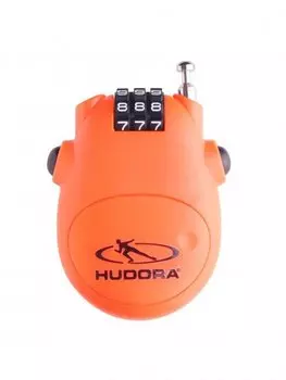 Замок для самоката HUDURA Kabelschloss, кодовый, оранжевый, 14492