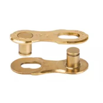 Замок для велосипедной цепи KMC, 10 скоростей, 2шт, золотой, 302310