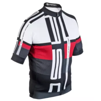 Велофутболка AUTHOR MEN SPORT X7 ASC SPINN, черно-бело-красная, 8-7059801