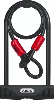 Замок-скоба велосипедный ABUS FACILO U-Lock 32/150HB 230х109 мм+USH+трос Cobra 10/140мм, 15 мм, ключ, черный, 05-0047700