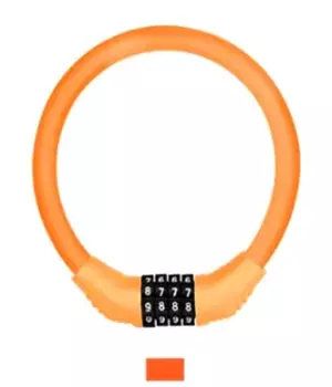 Велосипедный замок Forward High Security, тросовый, кодовый, 12 х 400 мм, оранжевый, FWDHS400orng