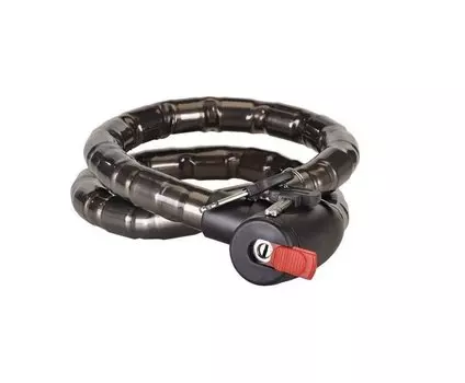 Велосипедный замок GOLDEN KEY, тросовый, на ключ, 18 х 1000 мм, черный, GK201.113