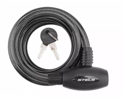 Замок троссовый STELS 87306, чёрный, 540014