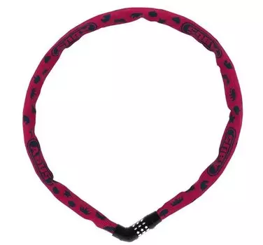 Замок вело ABUS, 4мм, кодовый 3-х разр, Steel-O-Chain 4804C/75см класс защиты 3/15, 360гр, розовый, 05-0086810