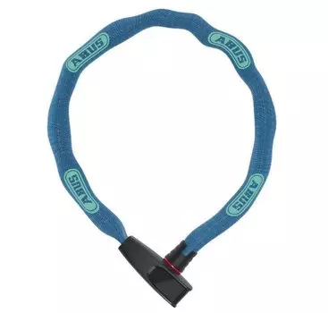 Замок вело ABUS, цепь на ключе 6806K/85см AQUA CATENA 6мм, класс защиты 6/15 голубой, 05-0090282