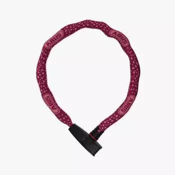 Замок вело ABUS, цепь на ключе 6806K/85см 6мм, класс защиты 6/15 cherry heart вишневый, 05-0090288