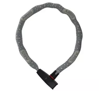 Замок вело ABUS, цепь на ключе 6806K/85см 6мм, класс защиты 6/15 grey star серый, 05-0090285