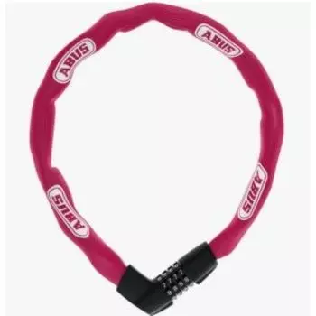 Замок вело ABUS, цепь на коде 4х разр 1385/75см cherry heart Tresor 6мм класс защиты 6/15 вишневый, 05-0088013