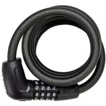 Замок вело Abus кодовый 4хразр Steel-O-flex 6512C/180см BK SCLL Tresor класс защиты 3/15 с крепленим, черный , 05-00861