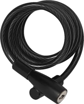 Замок велосипедный ABUS 3506K/120, на ключ, трос 120 см, черный, 407697_ABUS