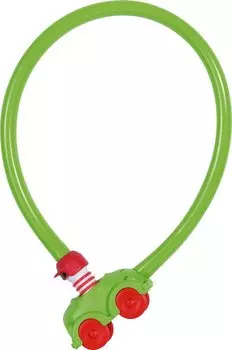 Замок велосипедный ABUS "Машинка" My first ABUS 1505/55см, трос 4 мм, на ключ, 200 гр, зеленый, 05-0043300