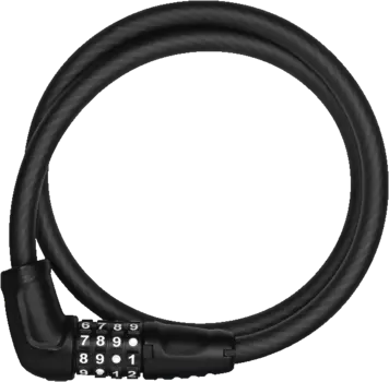 Замок велосипедный ABUS Numerino 5412C/85 см, трос, 12 мм, кодовый, класс защиты 3/15, 300 гр, черный, 05-0016564