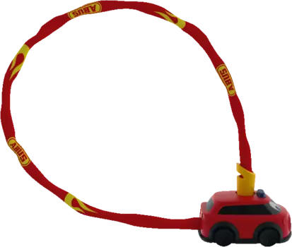 Замок велосипедный ABUS "Пожарная машина" Fire Department 1510/60 см, цепь 4 мм, на ключ, красный, 05-0078099