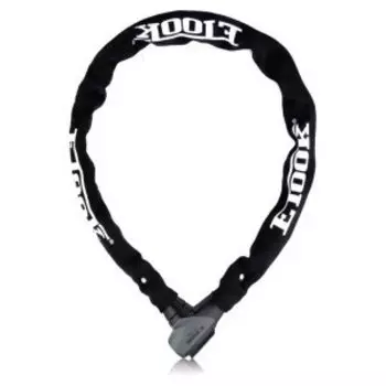 Замок велосипедный ETOOK ET155L, цепь, с ключами, 7х1000 мм, в тканевой оплётке, серебристый, ET155L(silver)-ED2604
