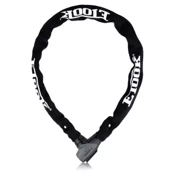 Замок велосипедный ETOOK ET155L, цепь, с ключами, 7х1000 мм, в тканевой оплётке, серебристый, ET155L(silver)-ED2604