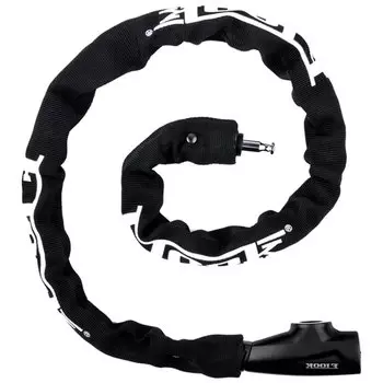 Замок велосипедный ETOOK ET455, цепь, с ключами, 6х1000 мм, в тканевой оплётке, черный, ET455(black)-ED2977