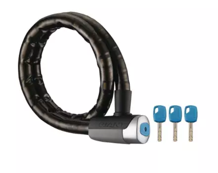 Замок велосипедный Giant SURELOCK TOUGH 1, 25 мм трос + усиленная оболочка, 520000008