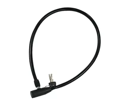 Замок велосипедный JOY KIE GK-103.101, тросовый, сталь, 6х800 мм, в оплетке, 2 ключа, черный, GK-103.101 80cm