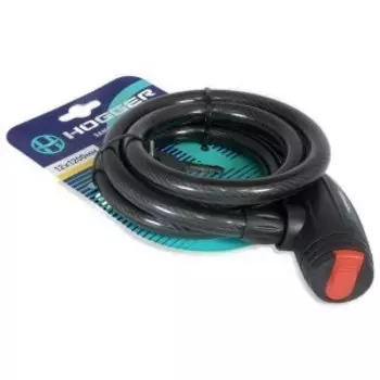 Замок велосипедный HOGGER, трос стальной, с ключами, 121200 мм, черный, LKHG102.113-12KEY-BK