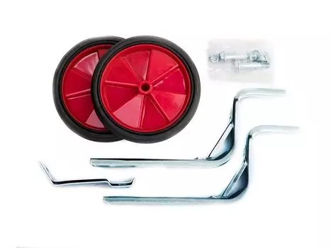 Приставные колеса Vinca Sport, 12"-20", сталь/пластик, красные, HRS 12-20 red