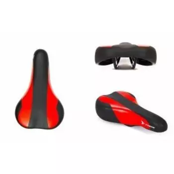 Седло велосипедное TRIX, детское, 230х140 мм, черно-красное, SDTX30140R0RD 12185