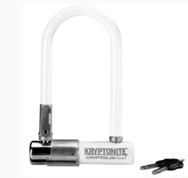 Замок велосипедный Kryptonite U-locks KryptoLok Series 2 Mini-7 w/ FlexFrame-U bracket WHITE