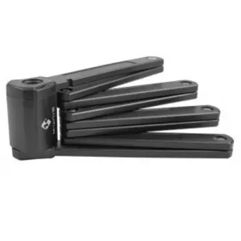 Замок велосипедный M-Wave 210x72x40мм, складной, сталь, с ключом, 230187