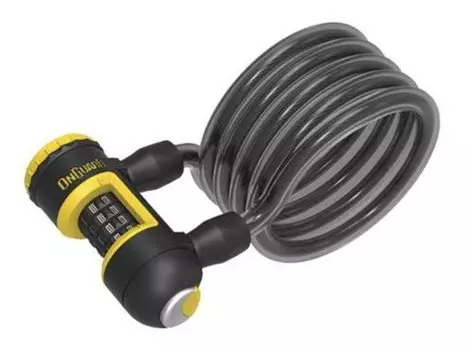 Велосипедный замок Onguard REVOLVER Coil Combo, тросовый спиральный, кодовый, 1850 х 12мм в силиконовой оплетке, 8140