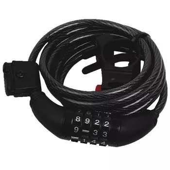 Замок велосипедный OXFORD Combi 8, тросовый, 1800 мм, кодовый, чёрный, LK689