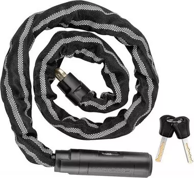 Замок велосипедный Rockbros, цепь, сталь, 120 см, в тканевой оболочке, черный, LCXR0100