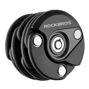 Замок велосипедный ROCKBROS, длина 650 мм, на ключ, складной, черный, RB_WL798BK