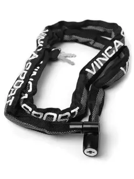 Замок велосипедный Vinca Sport цепь 4*1200мм, черн. инд.уп., VS 747-1 black