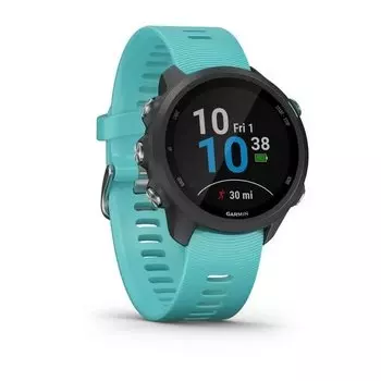 Смарт-часы Garmin Forerunner 245 Music, GPS, Wi-F,i EU/PAC, Black/Aqua, 010-02120-32