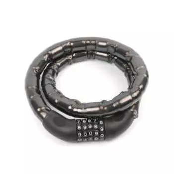 Замок велосипедный Vinca Sport, кодовый 22*1000мм, черный тросик, VS 8366